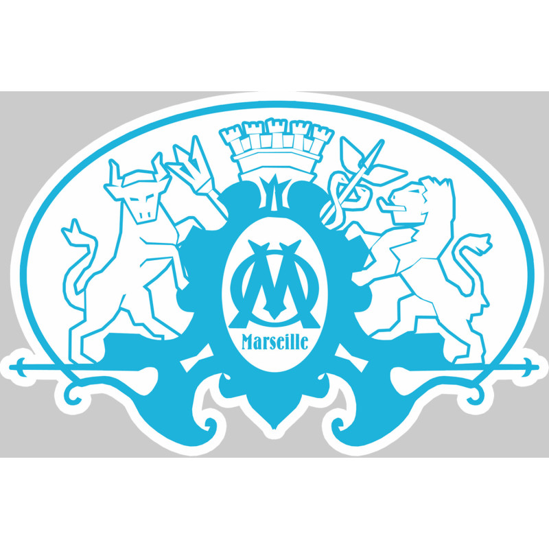 Blason Marseille - 15x10cm - Sticker/autocollant