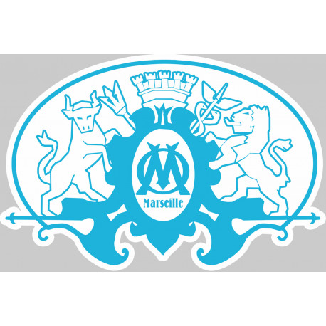 Blason Marseille - 15x10cm - Autocollant(sticker)