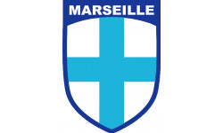 Marseille blason - 10x7.3cm - Autocollant(sticker)