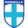 Marseille blason - 10x7.3cm - Autocollant(sticker)