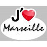 J'aime Marseille - 15x11cm - Autocollant(sticker)