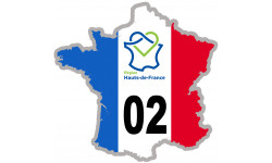 02 France Hauts-de-France - 5x5cm - Autocollant(sticker)