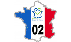 02 France Hauts-de-France - 20x20cm - Autocollant(sticker)