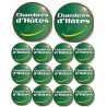 Chambres d’hôtes (2 fois 10cm & 12 fois 5cm) - Autocollant(sticker)