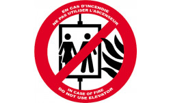 En cas d'incendie ne pas utiliser l'ascenceur - 5cm - Autocollant(sticker)