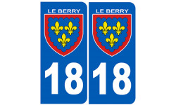 immatriculation Berry 18 (le Cher) - Autocollant(sticker)