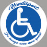 handisport fauteuil roulant - 20cm - Autocollant(sticker)