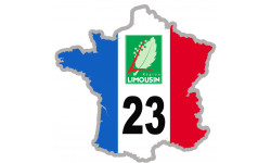 FRANCE 23 Limousin - 20x20cm - Autocollant(sticker)