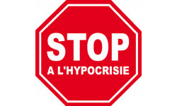 hypocrisie STOP - 15x15cm - Autocollant(sticker)