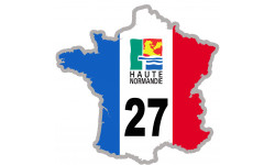 FRANCE 27 Haute Normandie - 5x5cm - Autocollant(sticker)