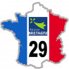 FRANCE 29 région Bretagne - 15x15cm - Autocollant(sticker)