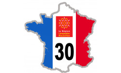 FRANCE 30 Languedoc Roussillon - 5x5cm - Autocollant(sticker)
