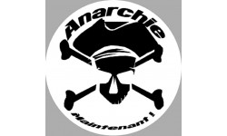 anarchiste blanc - 15x15cm - Autocollant(sticker)