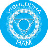 chakra HAM VISHUDDHA - 20cm - Autocollant(sticker)