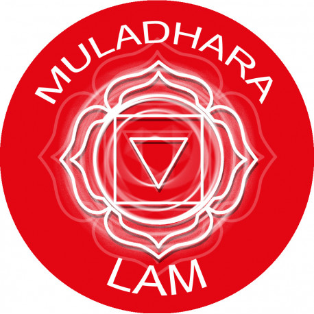 chakra LAM MULADHARA - 5cm - Autocollant(sticker)