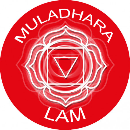 chakra LAM MULADHARA - 5cm - Autocollant(sticker)