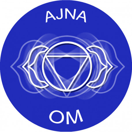 chakra OM AJNA - 5cm - Autocollant(sticker)