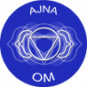 chakra OM AJNA - 10cm - Autocollant(sticker)