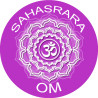 chakra OM SAHASRARA - 5cm - Sticker/autocollant