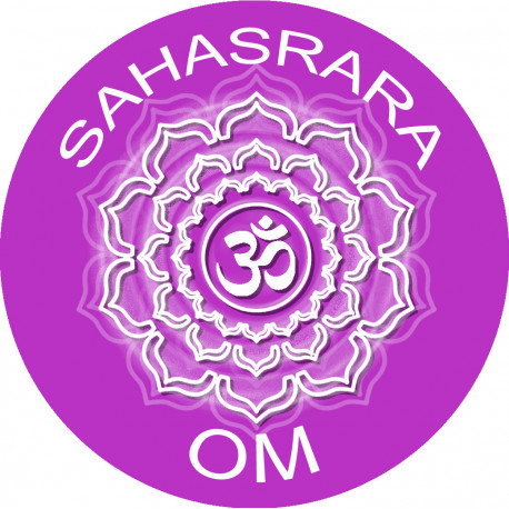 chakra OM SAHASRARA - 15cm - Autocollant(sticker)