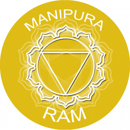 chakra RAM MANIPURA - 5cm - Autocollant(sticker)