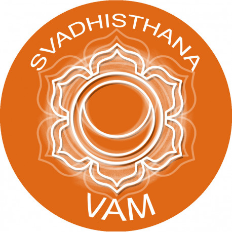 chakra VAM SVADHISTHANA - 5cm - Autocollant(sticker)