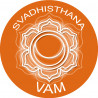 chakra VAM SVADHISTHANA - 5cm - Autocollant(sticker)