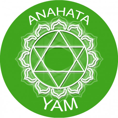 chakra YAM ANAHATA - 5cm - Autocollant(sticker)