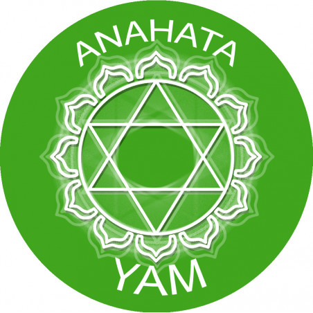 chakra YAM ANAHATA - 5cm - Autocollant(sticker)