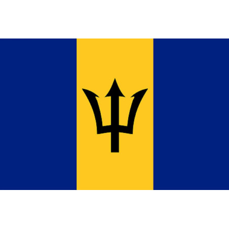 Drapeau Barbade (19.5x13cm) - Sticker/autocollant