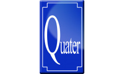 numéro de rue Quater - classique 10x6cm - Autocollant(sticker)