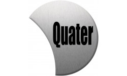 numéro de rue quater - gris 6x4.7cm - Autocollant(sticker)