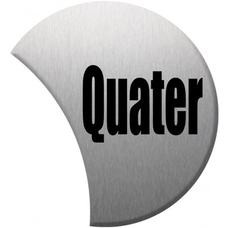 numéro de rue quater - gris 6x4.7cm - Autocollant(sticker)