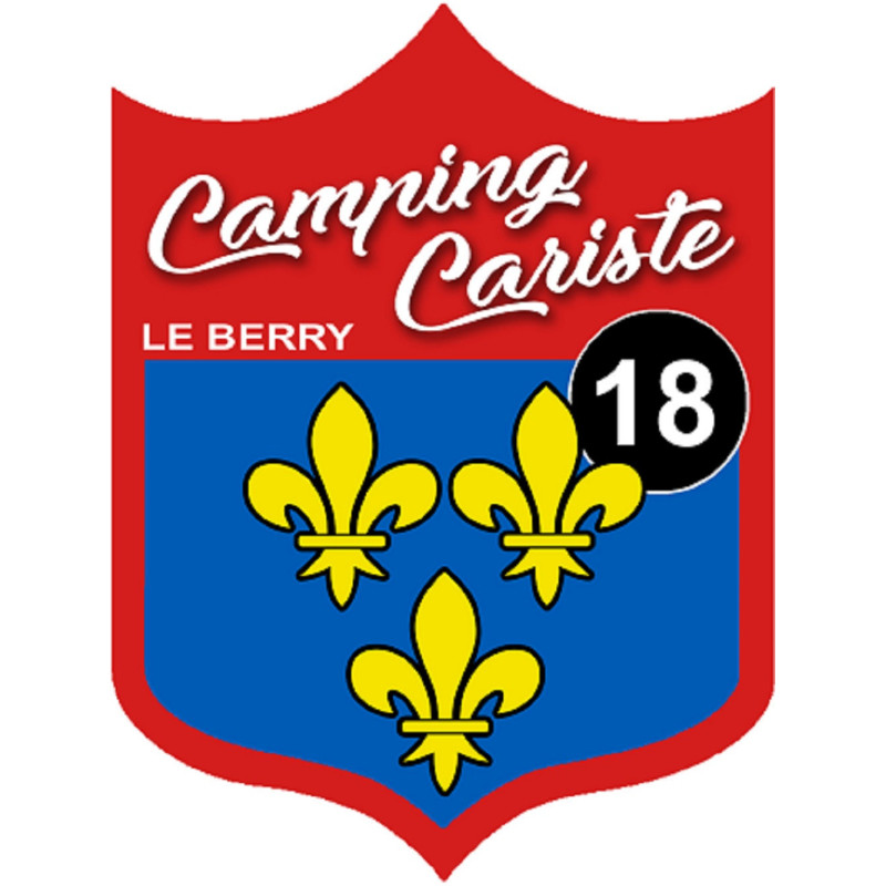 campingcariste du Berry 18 - 20x15cm - Sticker/autocollant