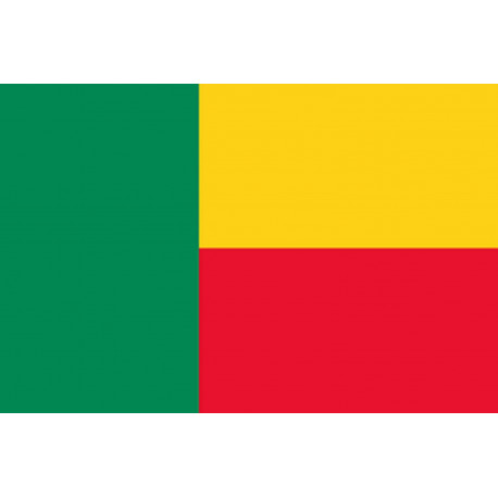 Drapeau Bénin (15x10cm) - Autocollant(sticker)