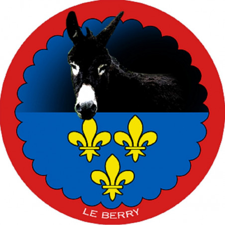 L'âne grand noir du Berry - 5cm - Autocollant(sticker)