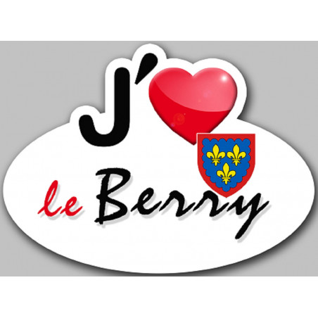 j'aime le Berry - 15x11cm - Autocollant(sticker)