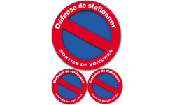 stationnement interdit - 1sticker 20cm - 2 de 10cm - Autocollant(sticker)