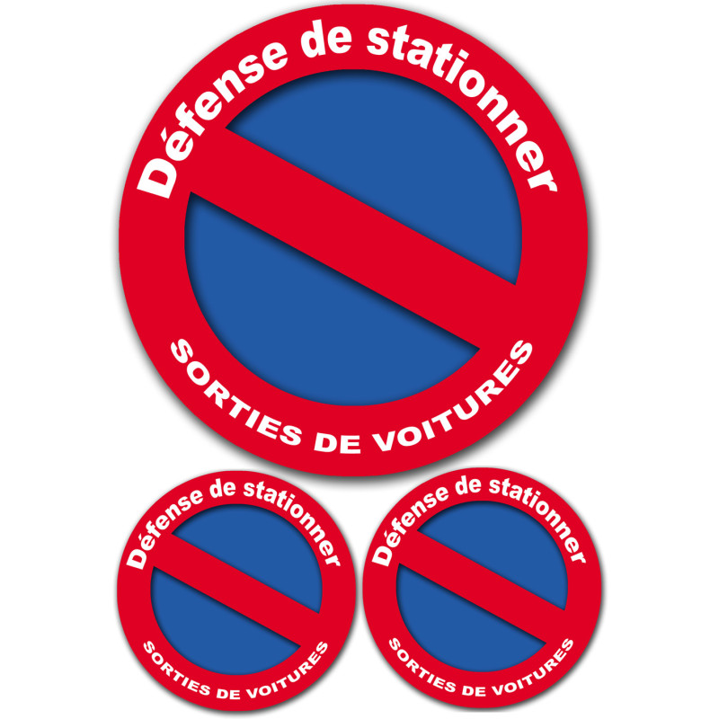 stationnement interdit - 1sticker 20cm - 2 de 10cm - Sticker/autocolla