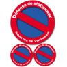 stationnement interdit - 1sticker 20cm - 2 de 10cm - Sticker/autocolla
