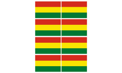 Drapeau Bolivie (8 fois 9.5x6.3cm) - Autocollant(sticker)