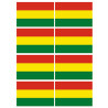 Drapeau Bolivie (8 fois 9.5x6.3cm) - Sticker/autocollant