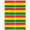 Drapeau Bolivie (8 fois 9.5x6.3cm) - Autocollant(sticker)