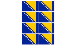 Drapeau Bosnie-Herzegovine (8 fois 9.5x6.3cm) - Autocollant(sticker)