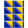 Drapeau Bosnie-Herzegovine (8 fois 9.5x6.3cm) - Autocollant(sticker)