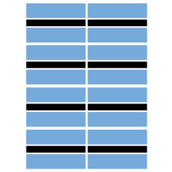 Drapeau Botswana (8 fois 9.5x6.3cm) - Sticker/autocollant