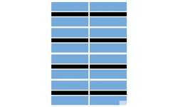Drapeau Botswana (8 fois 9.5x6.3cm) - Autocollant(sticker)