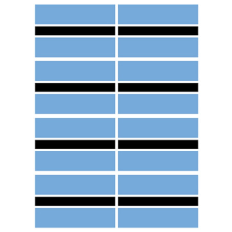 Drapeau Botswana (8 fois 9.5x6.3cm) - Sticker/autocollant
