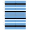 Drapeau Botswana (8 fois 9.5x6.3cm) - Sticker/autocollant