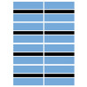 Drapeau Botswana (8 fois 9.5x6.3cm) - Autocollant(sticker)